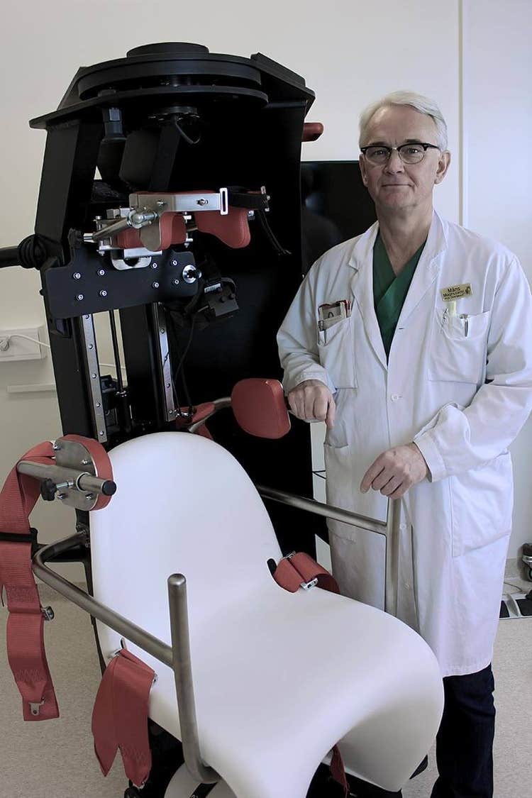 Maans Magnusson standing next to the TRV Chair