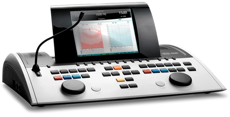 AC40 clinical audiometer viewed from an angle
