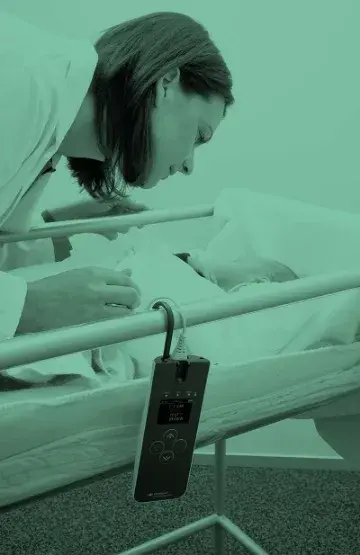 OAE screening of an infant with a handheld device